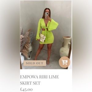 EMPOWA RIRI LIME SKIRT SET (HOT!)